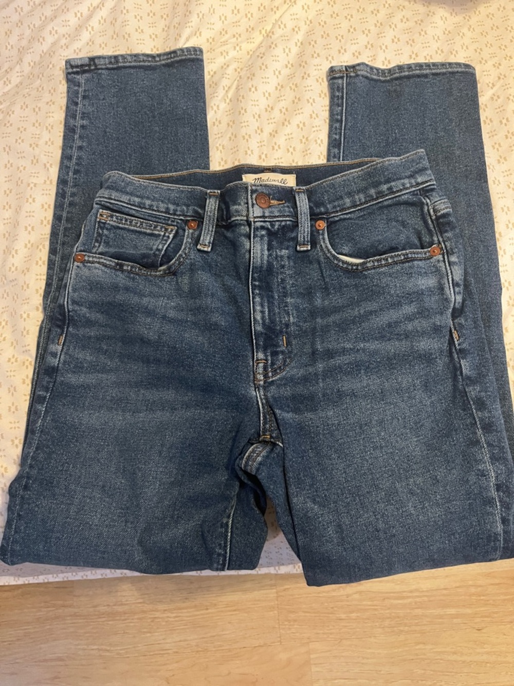 Madewell Men's Straight Denim Jeans - Dark Blue Wash